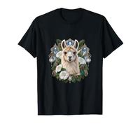 Llama with Moonflowers and Pine Cones T-Shirt