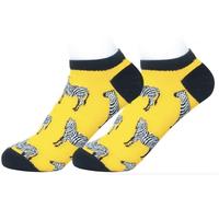llamabanana® Men's Luxury Cotton Socks in Box Ankle Length Socks - Premium Quality & Colourful Designs 1 pair 6.5 to 9.5 UK Size (Zebra)