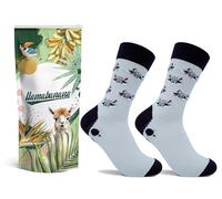 llamabanana® Men's Luxury Cotton Socks in Box - Premium Quality & Colourful Designs 1 Pair Perfect Fit for UK Sizes 6.5 to 9.5 (Raccoons)