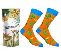 llamabanana® Men's Luxury Cotton Socks in Box - Premium Quality & Colourful Designs 1 Pair Perfect Fit for UK Sizes 6.5 to 9.5 (Cactus)