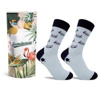 llamabanana® Women's Luxury Cotton Socks Calf Length - Premium Quality & Colourful Designs 1 pair 3.5 to 6.5 UK Size (Raccoon)