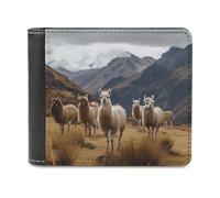 Llamas in The Andes Bifold Wallet for Men & Women,Small Wallets Secure And Durable,Front Pocket Wallet for Gift