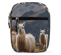 Llamas in The Andes Crossbody Bag Unisex,Sling Bag with Adjustable Strap And Zip,Shoulder Bags for Work Travel