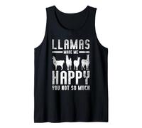 Llamas Make Me Happy Costume Lover Funny Llama Tank Top