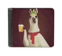 Llamas Men's Bifold Wallet Slim Cash Card Holder Leather Purse