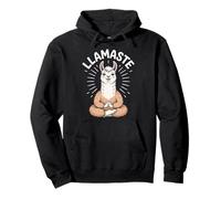 Llamaste Yoga Llama Meditation Namaste Funny Zen Pullover Hoodie