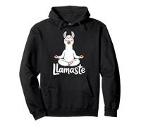 Llamaste Yoga Llama Meditation Pun Mindful Zen Pullover Hoodie