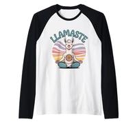 Llamaste Yoga Lover Mindfulness Relaxation Raglan Baseball Tee