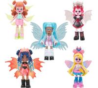 LLAMAXY 5-Pack Fairy Fashion Dolls Bundle - Royale High Series 1, All Set - Virtual Item Codes Included (Blossom, Icicle, Radiant, Fire & Nightshade Wings) - 3" Dolls with Mix & Match Outfits - Ages 5