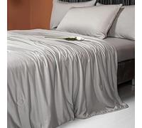 LLan ooling Blankets for Hot Sleepers - Cool Like Ice Cream Blanket for Summer, Lightweight Double-Sided Cooling Comforter Quilt (King Size 90" x 108" Grey)