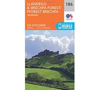 Explorer 186 Llandeilo & Brechfa Forest Map With Digital Version, Orange One Size