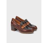 Llanes Leather Heeled Loafers Cognac