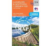 Llanidloes & Newtown/Y Drenewydd Map | Weatherproof | Llyn Clywedog | Ordnance Survey | OS Explorer Active Map 214 | Wales | Walks | Hiking | Maps | Adventure
