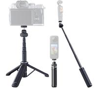 llano 16"/40cm Action Camera Tripod for DJI Osmo Pocket 3, Insta360 X5 X4 X3, Gopro Hero13/12, Extendable Mini tripod with 1/4'' Screw, Small Selfie Stick for Sony, Nikon, Canon, 360° Ball Head, Black