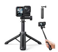 llano 16" Action Camera Tripod for Gopro Hero 13/12/11/10/9/8, Max 2/1, Extendable Mini Tripod, Standard Mount for Gopro, Portable Handle Grip, Small selfie stick, Lightweight, Black