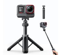 llano 16" Magnetic Action Camera Tripod for Insta 360 Ace pro 2/1, X5, X4, Mini Tripod with Magsafe Quick Release Adapter, Small selfie stick, 360° Ball Head, Portable, Lightweight, Black