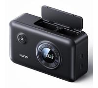 llano 2-in-1 NP-W235 Dual Fast Camera Battery Charger with Built-in 12400mAh Power Bank, PD 20W USB-C Charging, Compatible with Fujifilm XT5, XT4, VG-XT4, XS20, GFX50S II, GFX100S, XH2