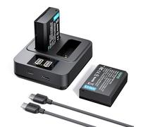 llano 2-Pack LP-E10 Batteries & 20W Fast Charger Set - for Canon EOS T7 T6 T5 T3, EOS 1100D 1200D 1300D 1500D 2000D 3000D 4000D, Kiss X50 X70 X80 X90 - Real Capacity, USB-C Fast Charging