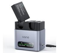 llano 2-Pack LP-E17 Batteries and 20W 2-Slot Fast Charger Set, CNC Aluminum | For Canon EOS R50 R100 RP R10, 250D, 200D, 850D, 800D, 750D, 760D, EOS M3, M5, M6, LED Power Display