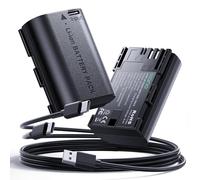 llano 2 Pack LP-E6NH Rechargeable Lithium-ion Batteries, 2400mAh | Fully Decoded for Canon R5/R6/R7 Mark II, 5D/6D/7D Mark II/III/IV, 60D/70D/80D/90D
