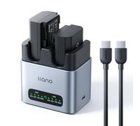 llano 2-Pack NP-FZ100 Batteries and 20W 2-Slot Fast Charger, CNC Aluminum