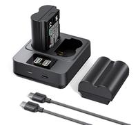 llano 2-Pack NP-W235 Batteries & 20W Fast Portable USB-C Charger Set