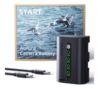 llano 2600mAh Aurora LP-E6P Battery - Fully Decoded for Canon EOS R5/R6/R7 Mark II, 5D/6D/7D Mark II/III/IV, 60D/70D/80D/90D,Finger-Tap LED Display,USB-C Fast Rechargeable Replacement