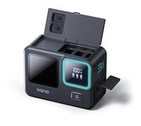 llano 3-in-1 Fast NP-BX1 Battery Charger for SONY ZV1 DSC-RX100 DSC-RX100 VII HX300 WX350 WX300PD DSC-HX90V HX50 HDR-AS15, PD 30W, 12800mAh Built-in Power Bank, Store 2 MicroSD Cards