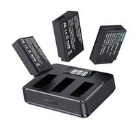 llano 3-Pack LP-E17 Batteries and 45W 3-Slot Fast Charger Set for Canon | Compatible for Canon EOS R50 R50V R8 R10 R100 RP T6i T7i T8i T6S SL2 SL3 M5 M6 77D 200D 250D 750D 760D 800D, 1.5H Full Charge