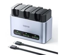 llano 3-Pack LP-E6NH Batteries and 30W 3-Slot Fast Charger Set,CNC Aluminum