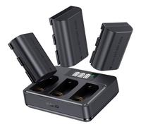 llano 3-Pack LP-E6P Batteries and 45W 3-Slot Fast Charger Set for Canon
