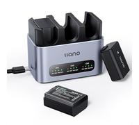 llano 3 Pack NP-FW50 Battery & 30W Fast Charger Set:Triple Slot for Sony Camera A6000 A6400 zv-e10 A7ii A6100 A6500 A6300 A7 A7II A7R A7RII A7S A5000 A5100,USB-C,LED,Durable CNC Aluminum