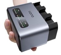 llano 3-Pack NP-W126 NP-W126S Batteries and 30W 3-Slot Fast Charger for Fujifilm X100VI X100V XT30II XM5 XT30 X100F XT3 XT2 XE4 XA7 X-PRO3 XT2, Heat Dissipation Aluminum Alloy Body, LED Display-Silver