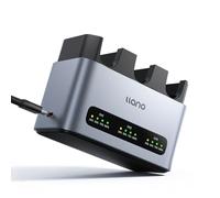 llano 30W LP-E6NH LP-E6P Battery Charger: Fast Three Slot for Canon Camera Batteries EOS R5/R6/R7 Mark Il, 5D/6D/7D Mark Il/llI/IV, 60D/70D/80D/90D, USB-C, LED, Durable CNC Aluminum