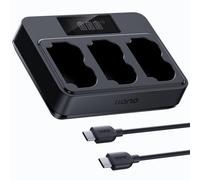 llano 45W Fast NP-W235 Battery Charger for Fujifilm, 3-Slot | For Fujifilm X-T5, X-T4, X-H2, X-H2S, X-S20, GFX100S, GFX50S II, LED Smart Display, 2.5H Full Charge