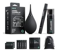 llano 7-in-1 Camera Lens Cleaning Kit with Cleaning Solution 60ml, Swab, Pen, Air Blower, Nano-Fiber Cloth, Wipes, Multifunctional Cleaning Kit for Camera Smartphone Computer PC MacBook