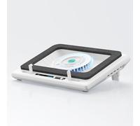 llano Laptop Cooler, Gaming Laptop Cooling Pad Stand with 5.5inch External Fan, Cooler Radiator Variable Speed, Touch Control, 3-Port USB, Seal Foam, Fast Cooling Computer Laptop 15-19in, White