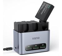 llano LP-E17 Battery and Triple LCD Charger | For Canon EOS R50 R100 RP R10, 250D, 200D, 850D, 800D, 750D, 760D, EOS M3, M5, M6, LED Power Display