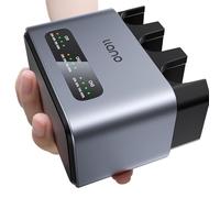 llano NP-W126S Battery Charger for Fujifilm X100VI X100V XM5 XT30III XT30II XT30 X100F XT3 XT2 XE4 XE5 X-PRO3,PD 30W Fast Charger, Heat Dissipation Aluminum Alloy Body, 3-Slot, LED Display