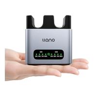 llano NP-W126S Camera Battery 20W Fast 2-Slot Charger for Fujifilm X100VI X100V XT30II XM5 XT30 X100F XT3 XT2 XE4 XA7 X-PRO3 XT2 XT200, Heat Dissipation CNC Aluminum Alloy Body, LED Display-Silver