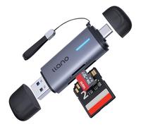 llano SD Card Reader for UHS-I, 2-in-1 USB C Memory Card Reader(5Gbps)
