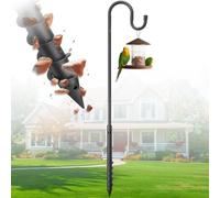 LLARGUEST 55" Shepherds Hooks, Bird Feeder Pole for Outdoor, Heavy Duty Shepherds Hook for Hanging Bird Feeder, Plant, Lantern, Garden Plant Hangers for Flower Basket