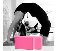 llasm Yoga Block Yoga Brick Yoga Starter Kit Yoga Block Foam Pilates Head Block Yoga Set High Density Foam Block Yoga Blocks Yoga Support Blocks pink,2pcs