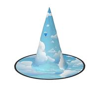 LLaviD Cartoon Clouds Halloween Witch Hat Halloween Costume Accessories Caps for Theme Decoration Halloween Party Cosplay