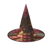 LLaviD Cherry blossoms Halloween Witch Hat Halloween Costume Accessories Caps for Theme Decoration Halloween Party Cosplay