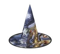 LLaviD Christmas Home Halloween Witch Hat Halloween Costume Accessories Caps for Theme Decoration Halloween Party Cosplay