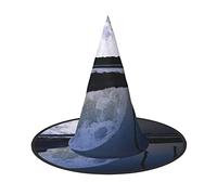 LLaviD Full Moon Halloween Witch Hat Halloween Costume Accessories Caps for Theme Decoration Halloween Party Cosplay