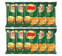 Llays Chilli Lemon Flavoured Potato Chips - Pack of 10 | Crispy Potatoes with Spicy Chilli & Zesty Lime Kick | Snack Size | Perfect for Lunchboxes, Outdoor Snacking, or Sharing Among Friends.