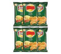Llays Chilli Lemon Flavoured Potato Chips - Pack of 6 | Crispy Potatoes with Spicy Chilli & Zesty Lime Kick | Snack Size | Perfect for Lunchboxes, Outdoor Snacking or Sharing Among Friends