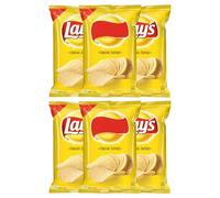Llays Classic Salted Potato Chips - 52g (Pack of 6) | Crispy, Lightly Salted Snack, Vegetarian-Friendly | Perfect for Lunchboxes, Outdoor Snacking, or Sharing Among Friends